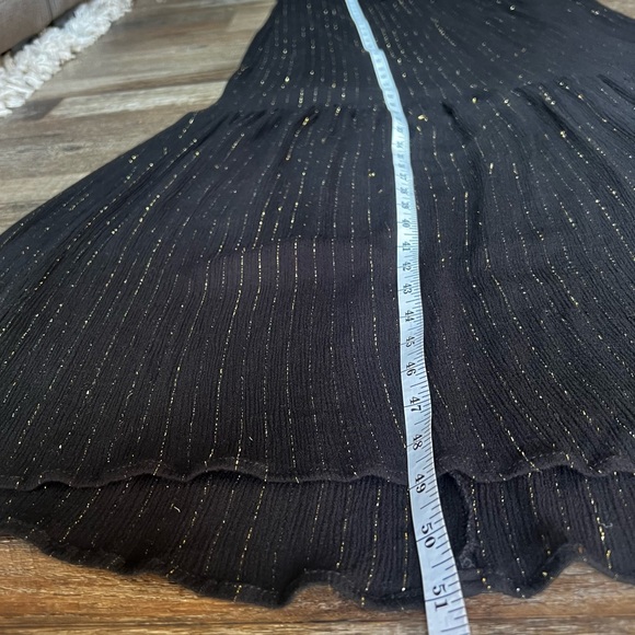 A New Day Black Maxi Sundress - Black with Gold Threading - Picture 10 of 12
